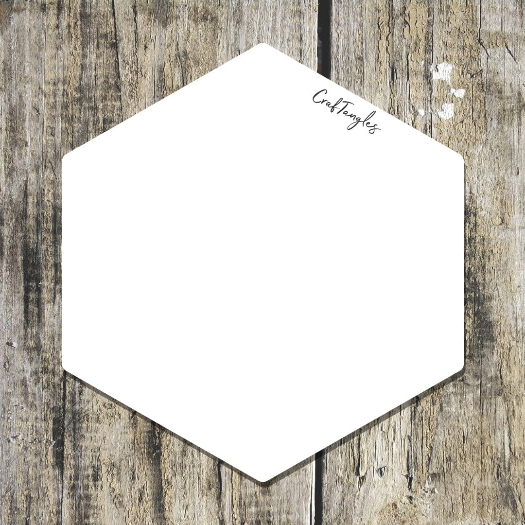 CrafTangles White Acrylic Coasters (4 pcs) - Hexagon Craftangles White Acrylic Coasters CrafTangles White Acrylic Coasters (4 pcs) - Hexagon