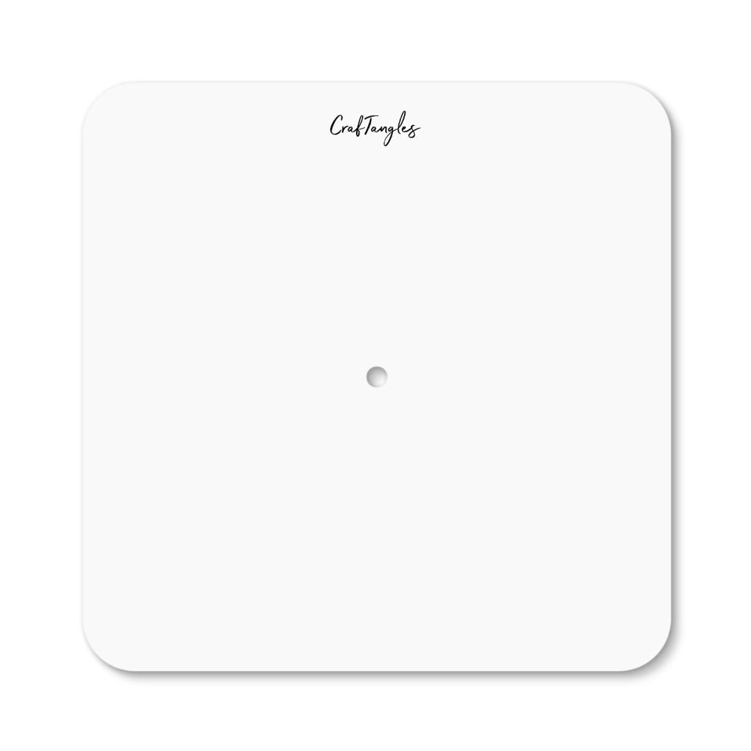 CrafTangles Clear Acrylic Clock Base - Rounded Square Craftangles acrylic clock base Square 12inch clear CrafTangles Clear Acrylic Clock Base - Rounded Square