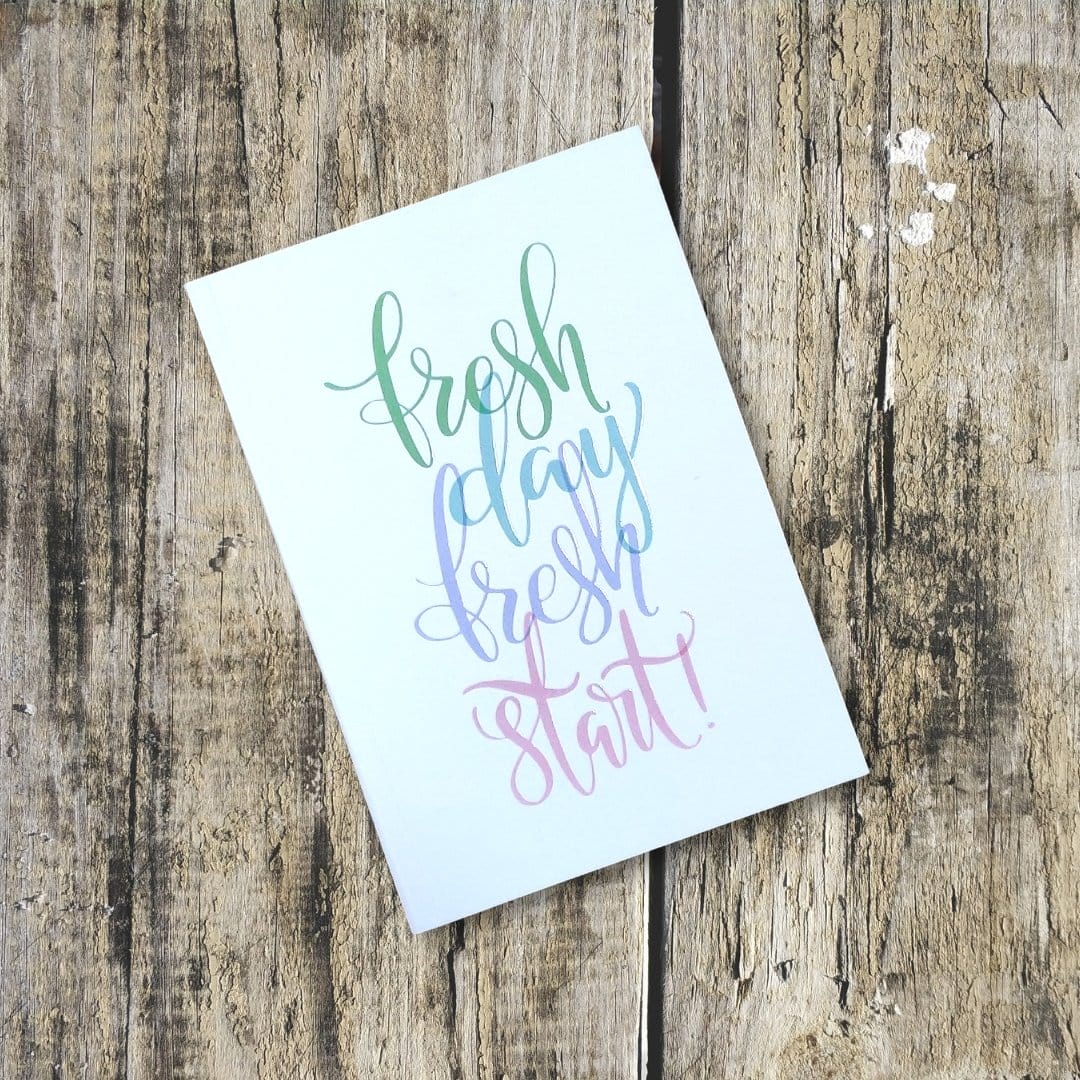CrafTangles A5 120 gsm Notebook / Diary / Journal - Fresh Day Fresh Start Fresh Day Fresh Start 1 2 Fresh Day Fresh Start - 1-2