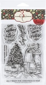 Colorado Craft Company Clear Stamps 4"X6" - Mommy Kissing Santa Lovely Legs