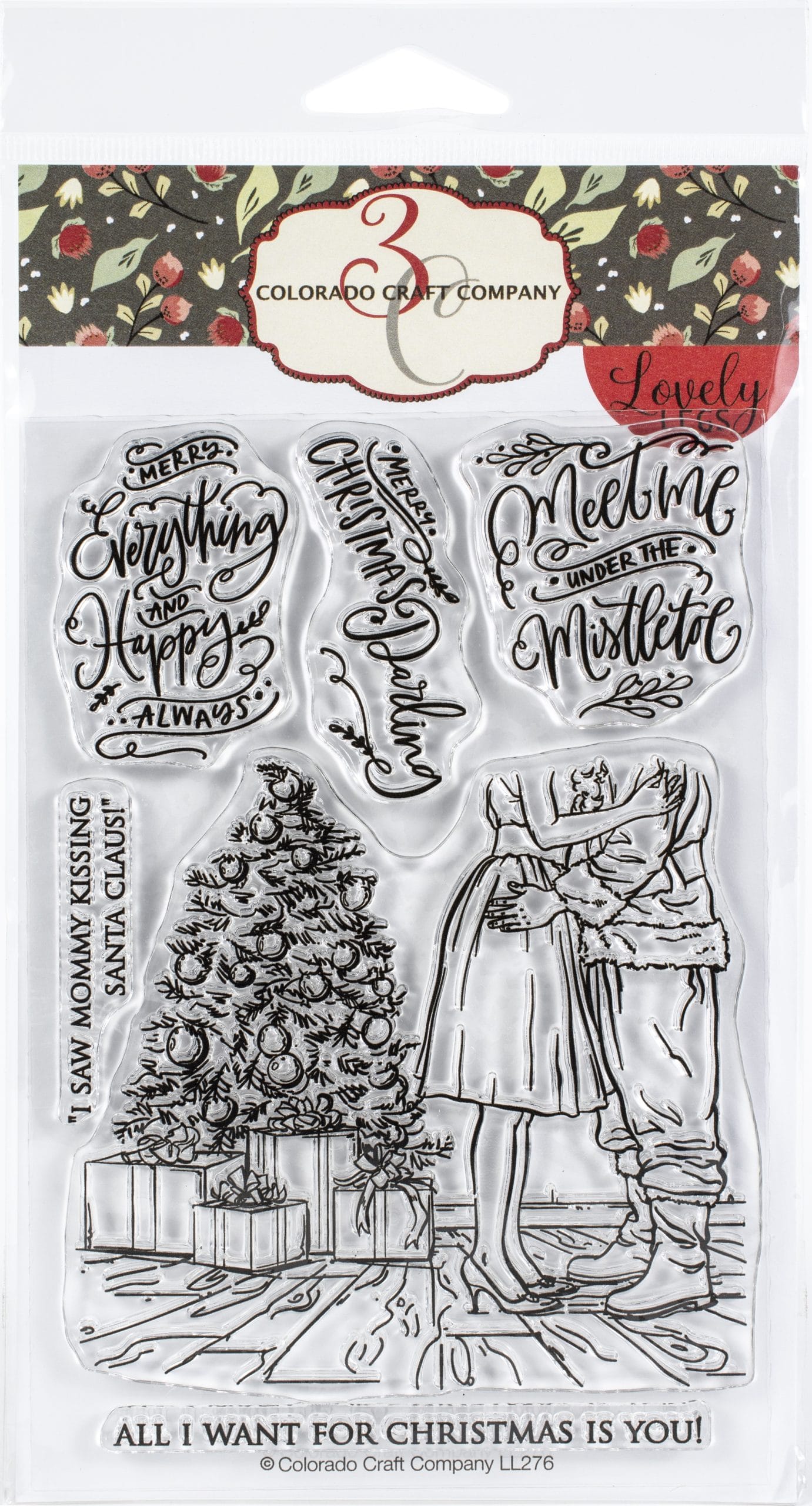 Colorado Craft Company Clear Stamps 4"X6" - Mommy Kissing Santa Lovely Legs