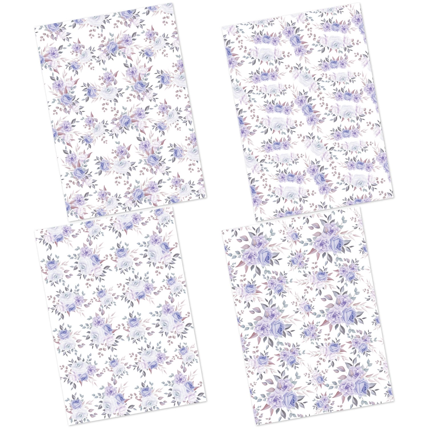 CrafTangles Decoupage Paper Pack - Purple Flowers (A4) - 4 sheets Purple Flowers Amazon 4 Images Purple-Flowers-Amazon-4-Images
