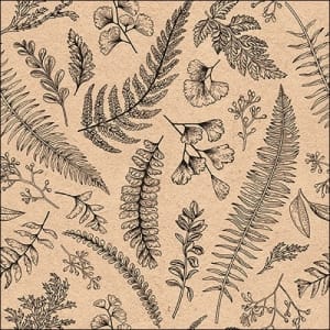 German Decoupage Napkins (5 pcs) - Leaves and Herbs