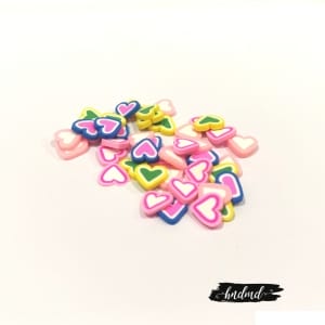 Shaker Elements or Clay Sprinkles - Colourful Hearts