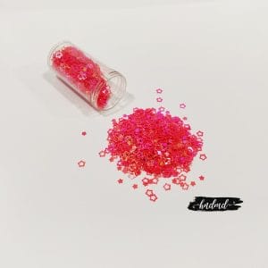 Shaker Sequin Elements - Pink Star Outlines