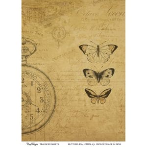 CrafTangles A4 Transfer It Sheets - Butterflies 4