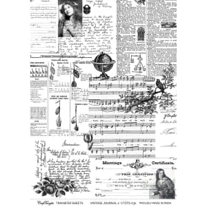 CrafTangles A4 Transfer It Sheets - Vintage Journals 2