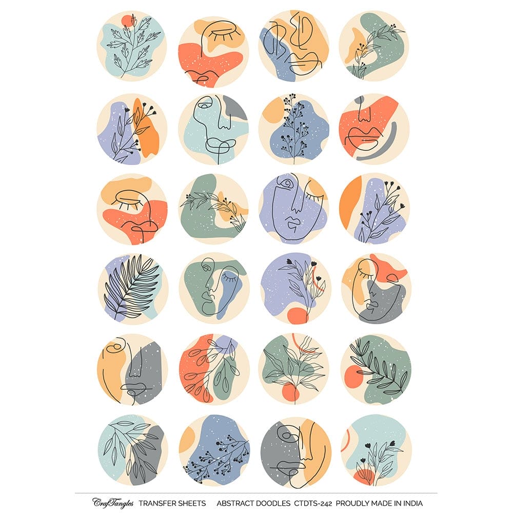 CrafTangles A4 Transfer It Sheets - Abstract Doodles CTDTS 242 CrafTangles transfer sheet Abstract Doodles CrafTangles A4 Transfer It Sheets - Abstract Doodles