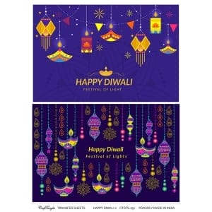 CrafTangles A4 Transfer It Sheets - Happy Diwali 2