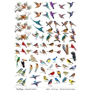 CrafTangles A4 Transfer It Sheets - Birds
