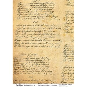 CrafTangles A4 Transfer It Sheets - Vintage Journals 3