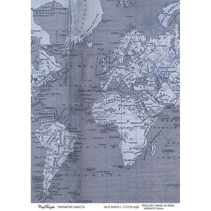 CrafTangles A4 Transfer It Sheets - Old Maps 1