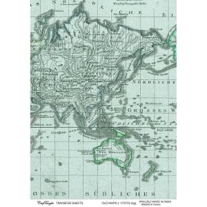 CrafTangles A4 Transfer It Sheets - Old Maps 2
