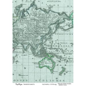 CrafTangles A4 Transfer It Sheets - Old Maps 2