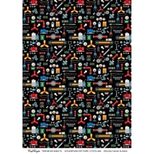 CrafTangles A4 Transfer It Sheets - Steampunk Pattern