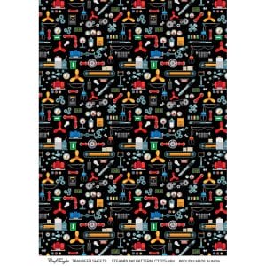 CrafTangles A4 Transfer It Sheets - Steampunk Pattern