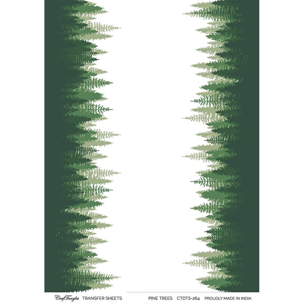 CrafTangles A4 Transfer It Sheets - Pine Trees CTDTS 264 CrafTangles transfer sheet Pine Trees CrafTangles A4 Transfer It Sheets - Pine Trees