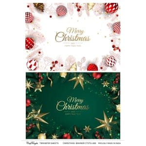 CrafTangles A4 Transfer It Sheets - Christmas Banner