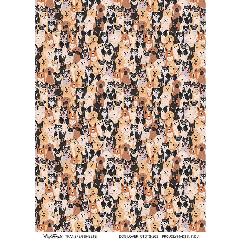 CrafTangles A4 Transfer It Sheets - Dog Lover