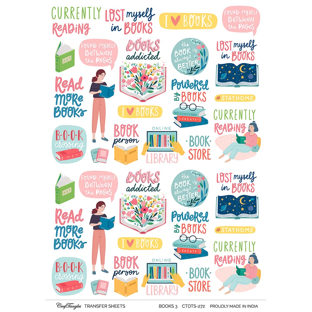 CrafTangles A4 Transfer It Sheets - Books 3 CTDTS 272 CrafTangles transfer sheet Books 3 CrafTangles A4 Transfer It Sheets - Books 3