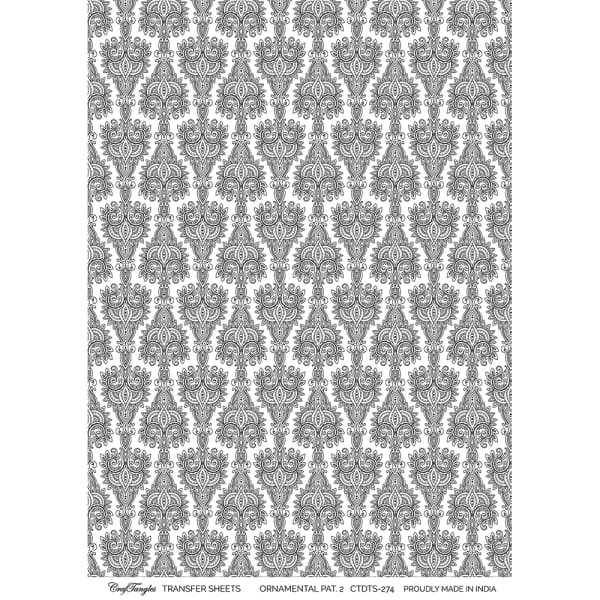 CrafTangles A4 Transfer It Sheets - Ornamental Pattern 2