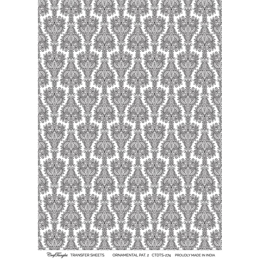 CrafTangles A4 Transfer It Sheets - Ornamental Pattern 2
