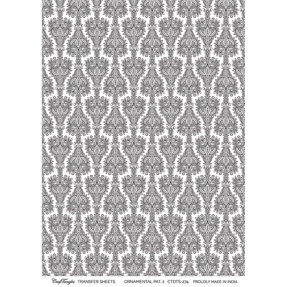 CrafTangles A4 Transfer It Sheets - Ornamental Pattern 2