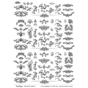 CrafTangles A4 Transfer It Sheets - Vintage Flourishes 2