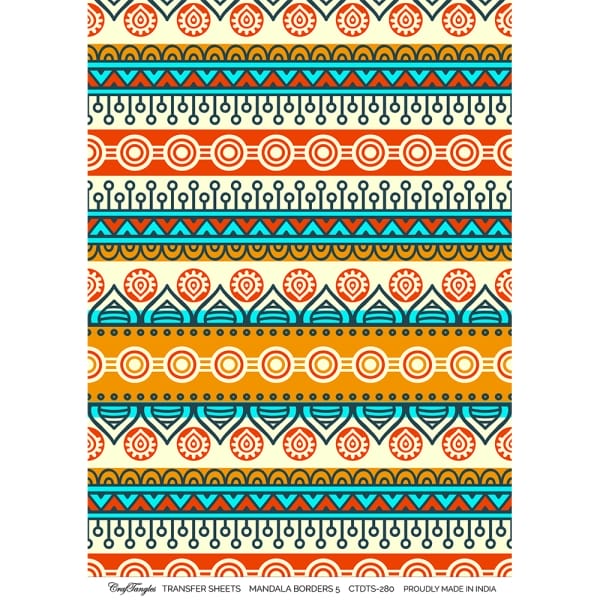 CrafTangles A4 Transfer It Sheets - Mandala Borders 5