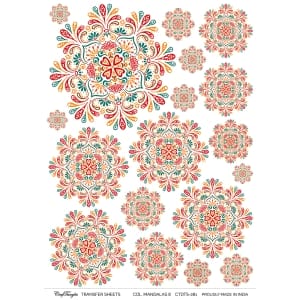 CrafTangles A4 Transfer It Sheets - Colourful Mandalas 8