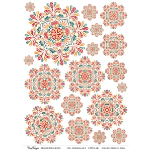 CrafTangles A4 Transfer It Sheets - Colourful Mandalas 8