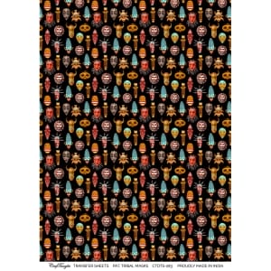CrafTangles A4 Transfer It Sheets - Tribal Masks