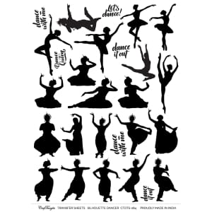 CrafTangles A4 Transfer It Sheets - Silhouettes - Dancer