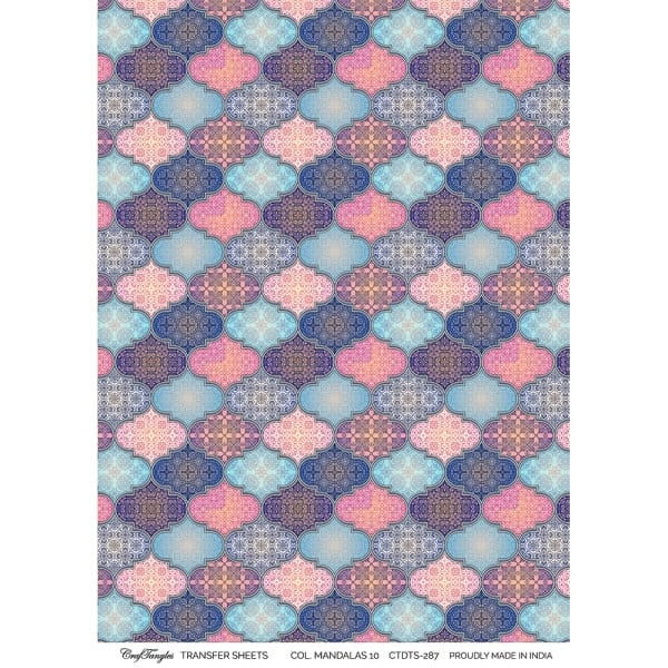 CrafTangles A4 Transfer It Sheets - Colourful Mandalas 10