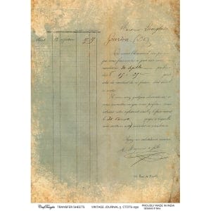 CrafTangles A4 Transfer It Sheets - Vintage Journals 5