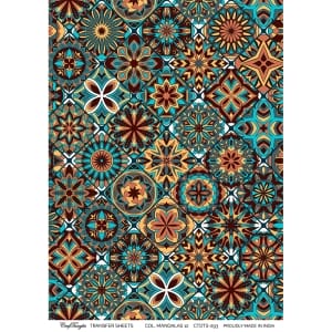 CrafTangles A4 Transfer It Sheets - Colourful Mandalas 12
