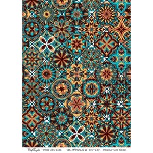 CrafTangles A4 Transfer It Sheets - Colourful Mandalas 12