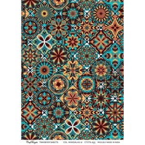 CrafTangles A4 Transfer It Sheets - Colourful Mandalas 12
