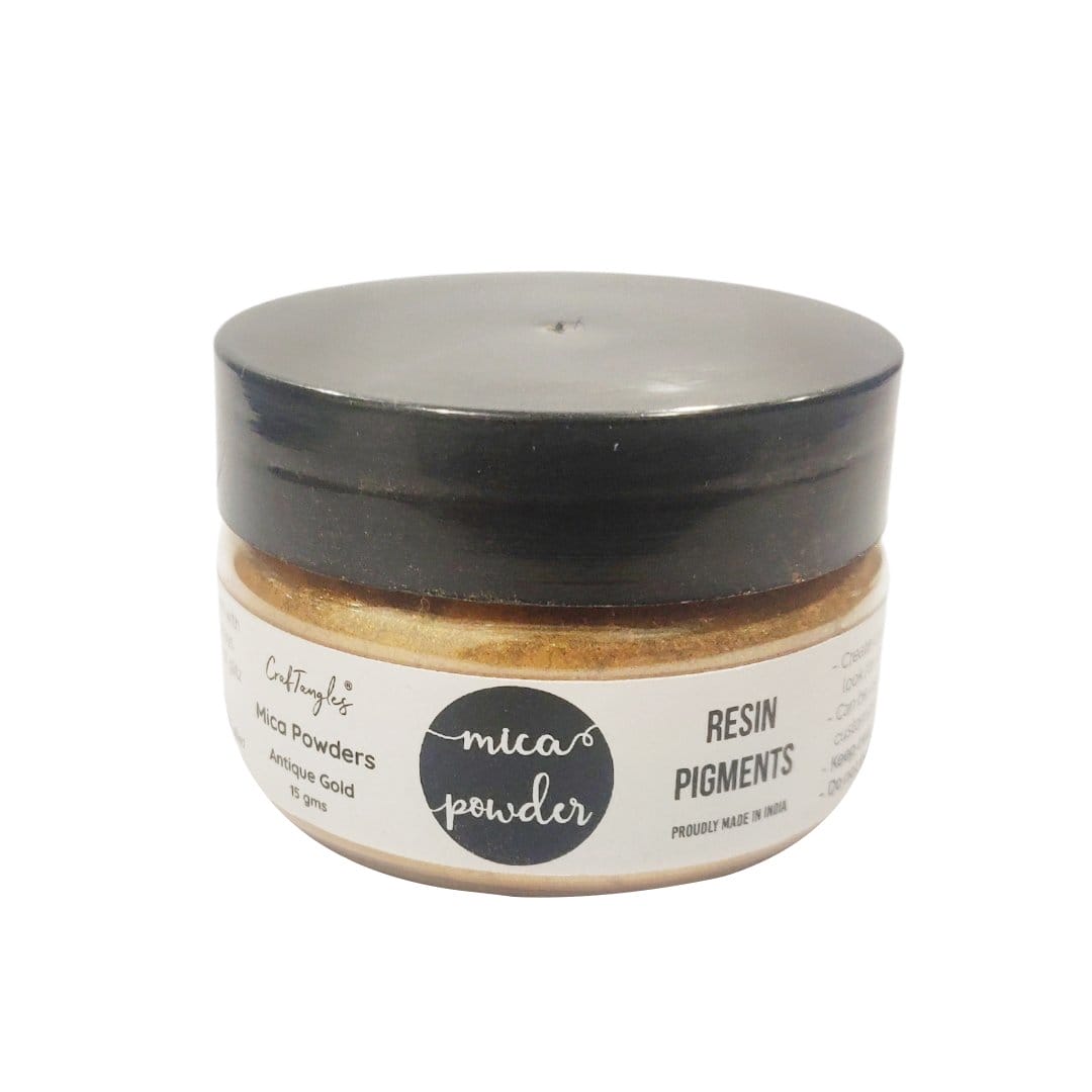 CrafTangles Metallic Mica / Pearl / Resin Pigment Powders 15 gms - Antique Gold CrafTangles Mica Antique Gold CrafTangles Metallic Mica / Pearl / Resin Pigment Powders 15 gms - Antique Gold