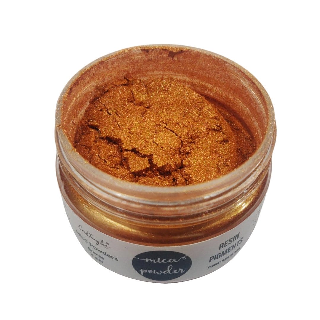 CrafTangles Metallic Mica / Pearl / Resin Pigment Powders 15 gms - Bronze CrafTangles Mica Bronze 1 CrafTangles_Mica_Bronze_1