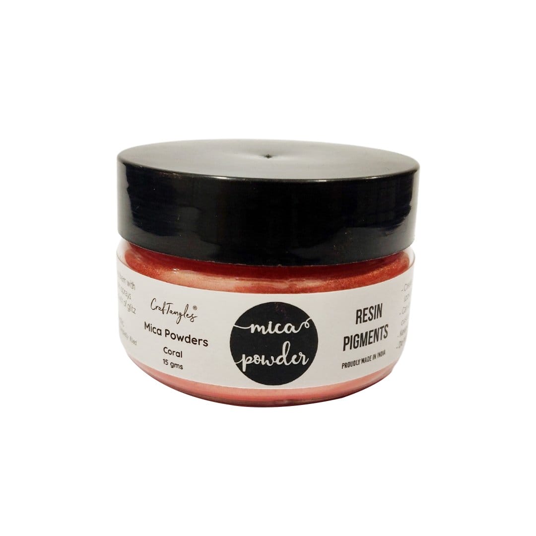 CrafTangles Metallic Mica / Pearl / Resin Pigment Powders 15 gms - Coral CrafTangles Mica Coral CrafTangles Metallic Mica / Pearl / Resin Pigment Powders 15 gms - Coral