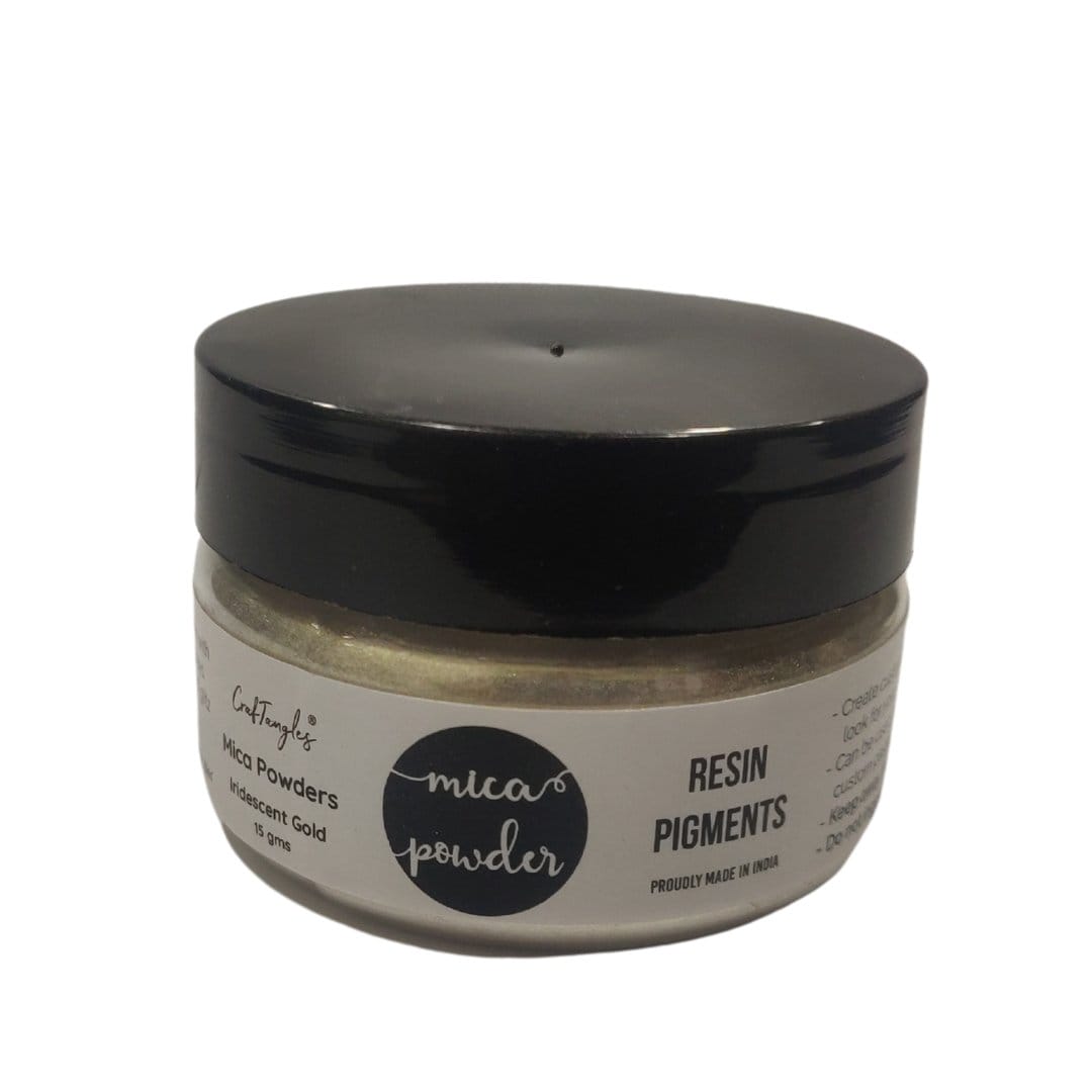 CrafTangles Metallic Mica / Pearl / Resin Pigment Powders 15 gms - Iridescent Gold CrafTangles Mica Iridescent Gold CrafTangles Metallic Mica / Pearl / Resin Pigment Powders 15 gms - Iridescent Gold