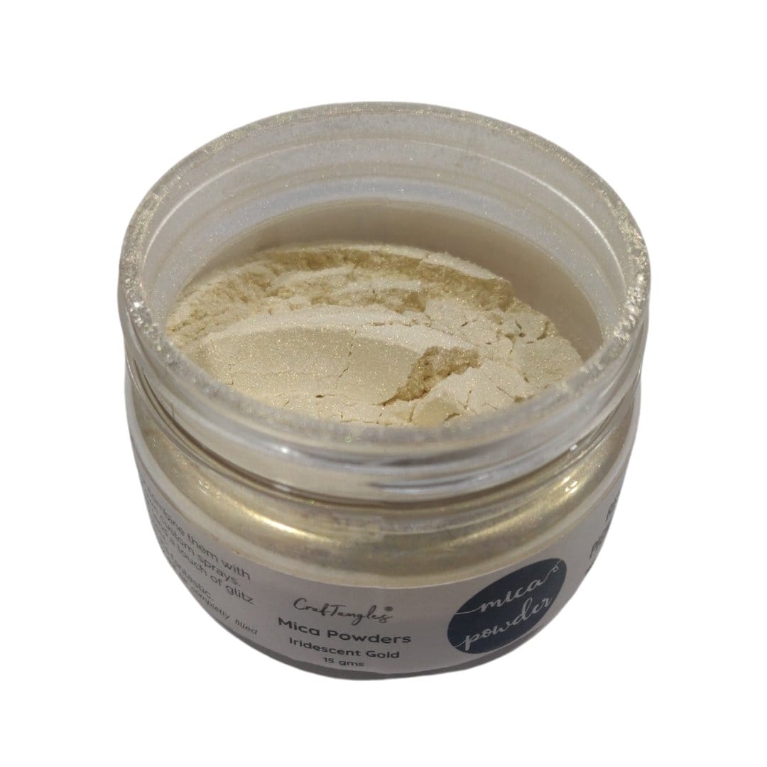 CrafTangles Metallic Mica / Pearl / Resin Pigment Powders 15 gms - Iridescent Gold CrafTangles Mica Iridescent Gold 1 CrafTangles_Mica_Iridescent_Gold_1