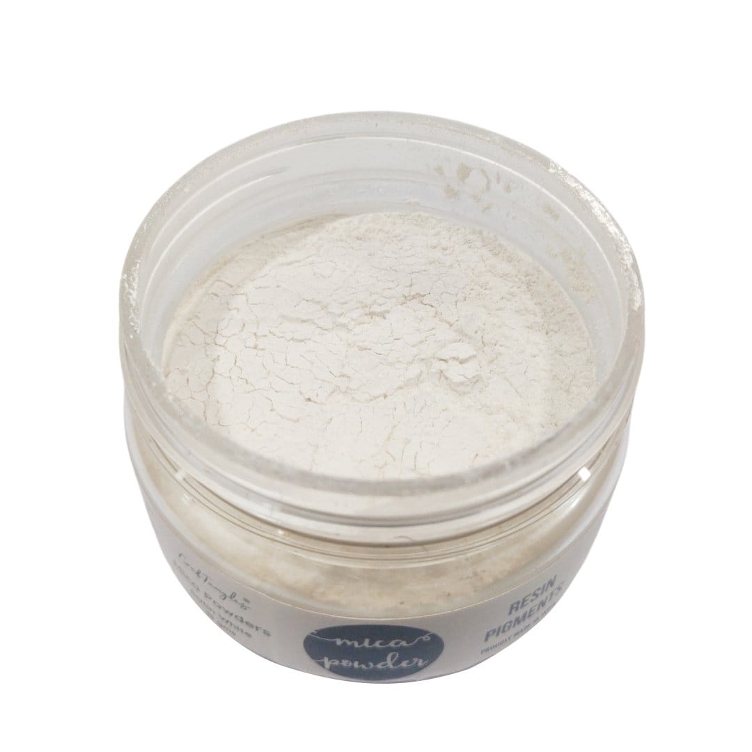 CrafTangles Metallic Mica / Pearl / Resin Pigment Powders 15 gms - Satin White CrafTangles Mica Satin White 1 CrafTangles_Mica_Satin_White_1
