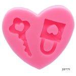 Lock and Key Silicone Clay Mould (JSF779)
