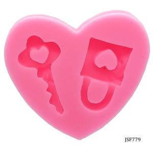Lock and Key Silicone Clay Mould (JSF779)