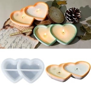 Silicone Mould Heart Pot or Candle