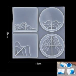 Wave Depth Coaster Sililcone Mould