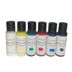 CrafTangles Liquid Acrylics / Acrylic Inks - Primary Colours (Set of 6 colours)