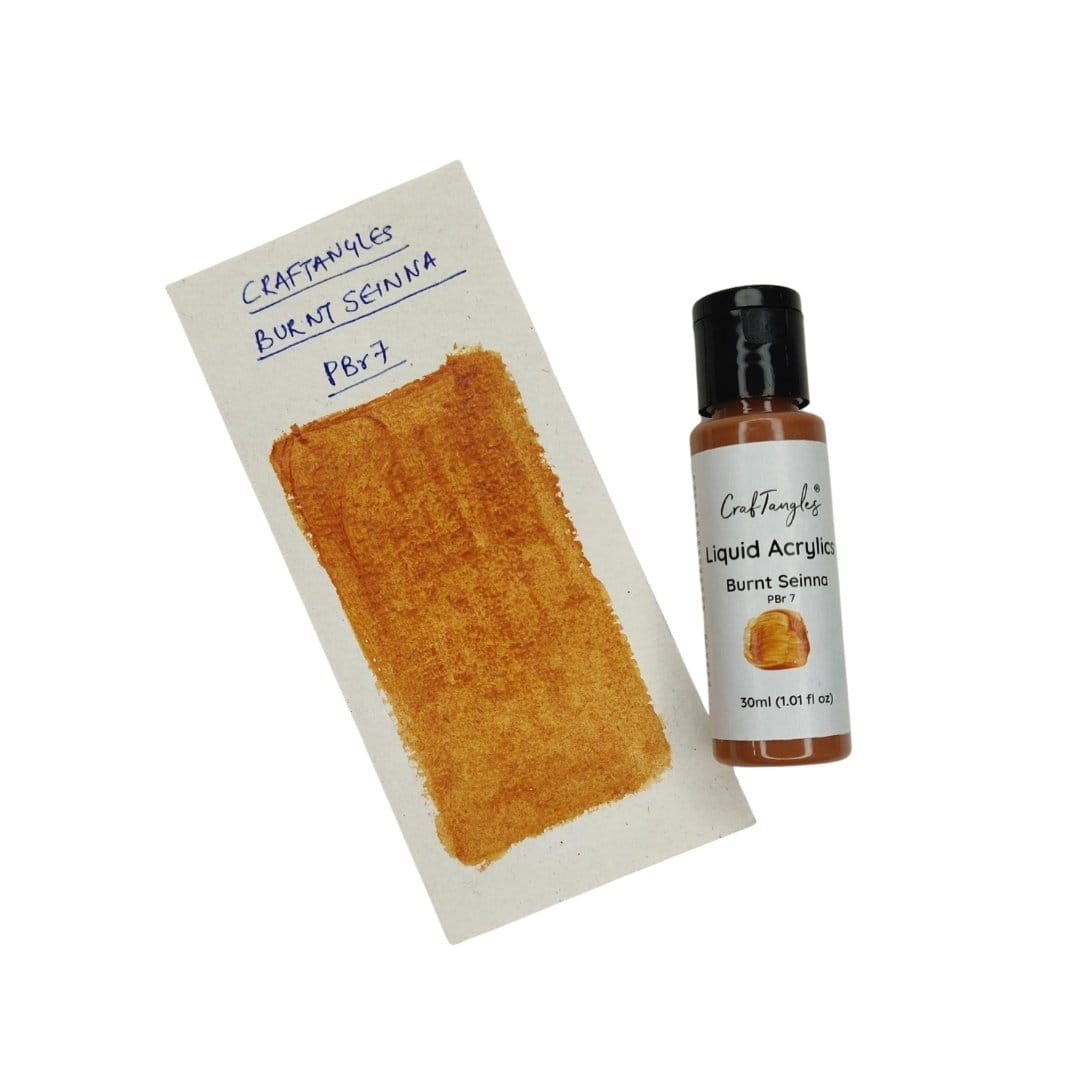 CrafTangles Liquid Acrylics / Acrylic Inks 30 ml - Burnt Seinna CrafTangles Liquid Acrylics Burnt Seinna 1 CrafTangles Liquid Acrylics / Acrylic Inks 30 ml - Burnt Seinna